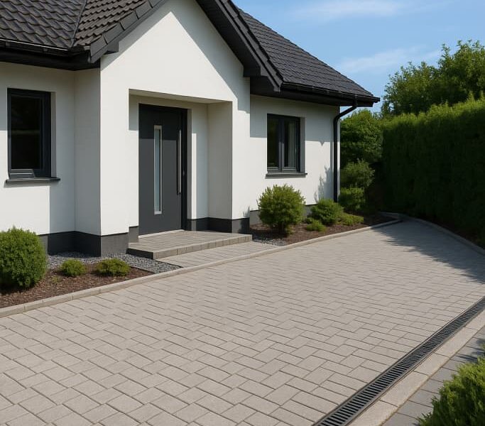 Podjazd z kostki brukowej