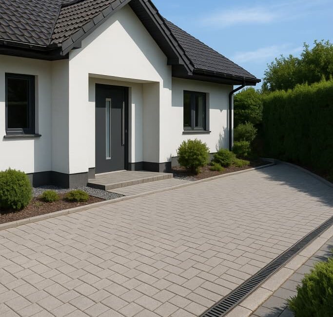 Podjazd z kostki brukowej