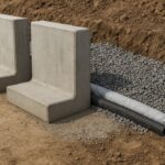 Murek oporowy z prefabrykatów L