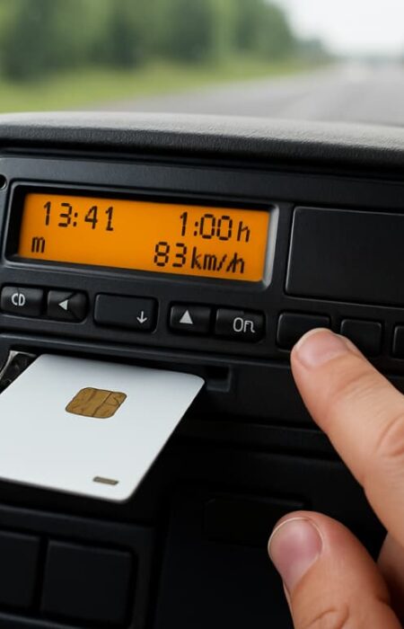 Tachograf cyfrowy w ciężarówce