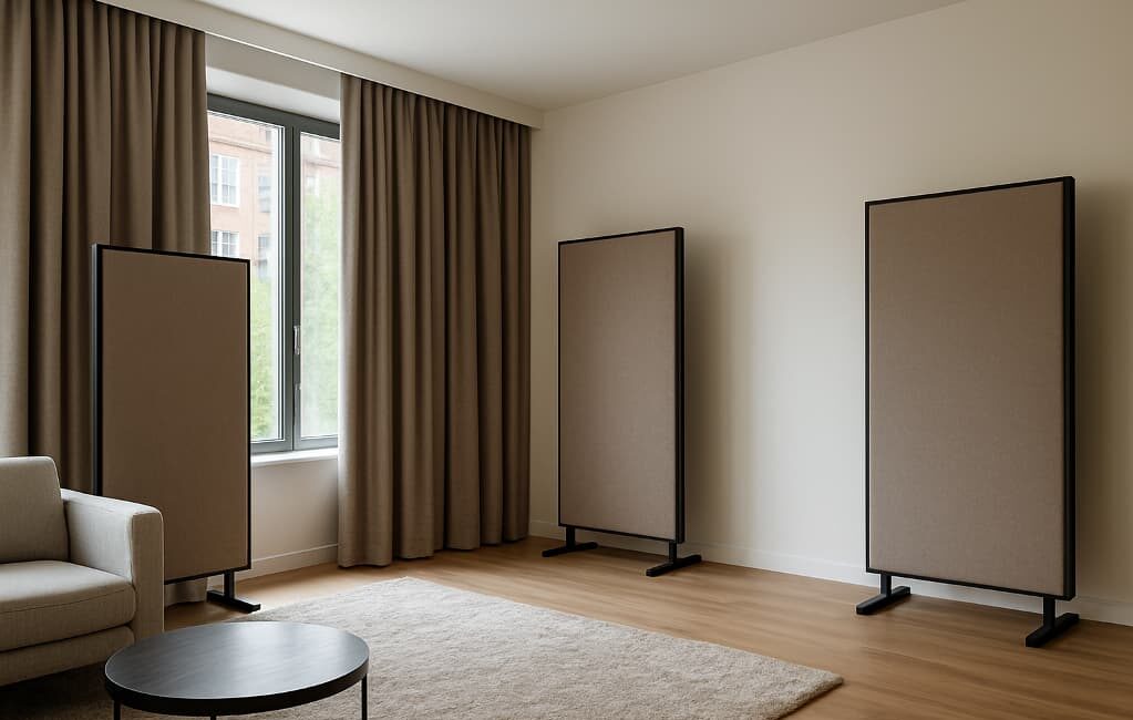 Zasłony akustyczne i panele mobilne