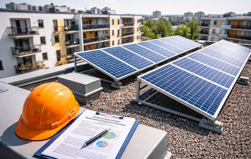 Fotowoltaika w bloku – kiedy montaż na balkonie lub dachu wspólnoty ma sens prawny i techniczny Fotowoltaika w bloku – kiedy montaż na balkonie lub dachu wspólnoty ma sens prawny i techniczny