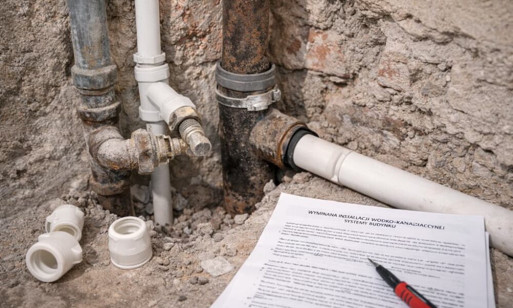 Wymiana instalacji wodno-kanalizacyjnej w starym budynku