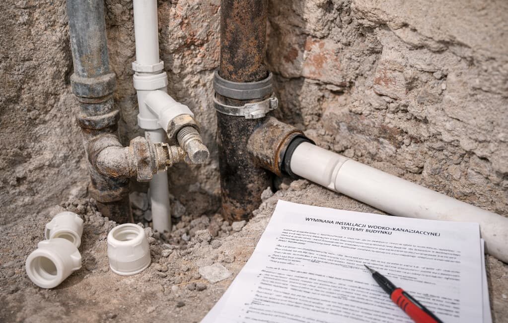 Wymiana instalacji wodno-kanalizacyjnej w starym budynku Wymiana instalacji wodno-kanalizacyjnej w starym budynku